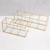Transparent Glass Makeup Brush Storage Box Gold Cosmetics Container Ring Pencil Lipstick Holder Make Up Brushes Organizer
