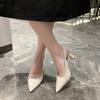 2025 Summer Casual Fashion Pointed Toe Stiletto Sandals New Sexy Elegant Banquet Comfortable High Heels Women's Shoes
