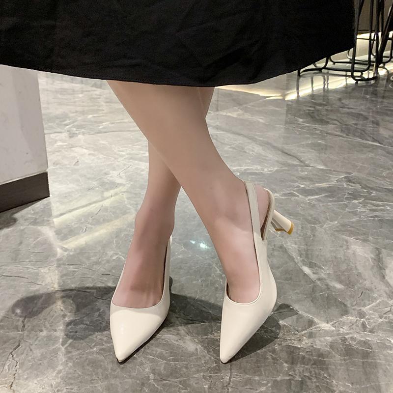 2025 Summer Casual Fashion Pointed Toe Stiletto Sandals New Sexy Elegant Banquet Comfortable High Heels Women's Shoes