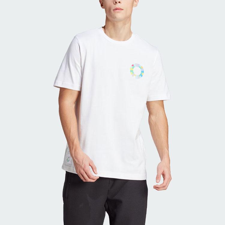 Adidas Manchester United Designer Collaboration Football Culture Casual Sports Short Sleeve T-Shirt Men Tops White HY4734