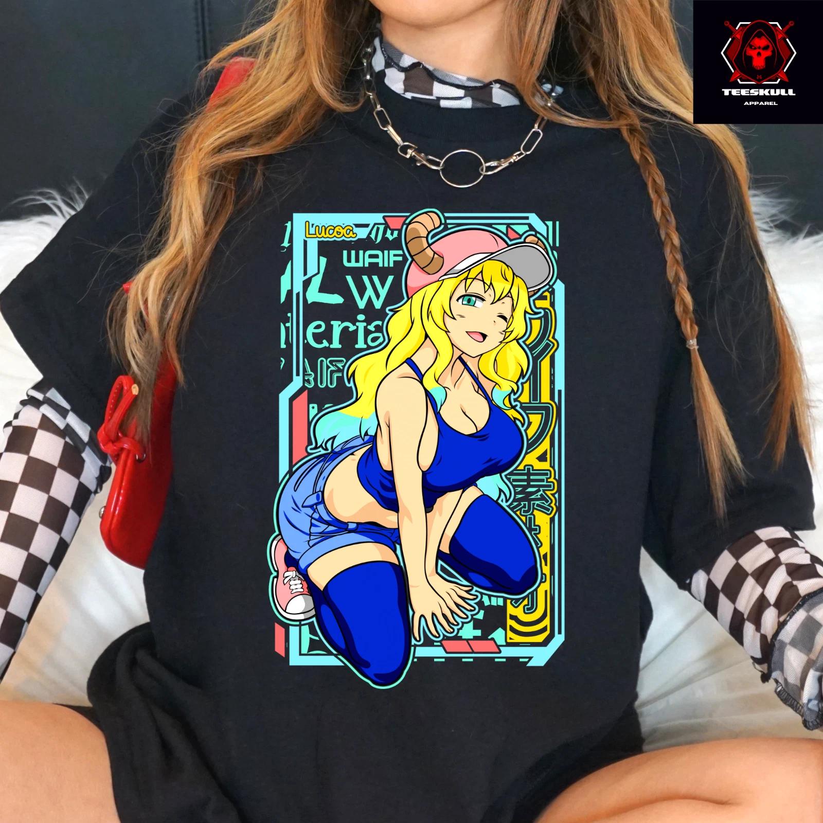 Lucoa Miss Kobayashi s Dragon Maid Anime Unisex Premium Cotton T-Shirt M