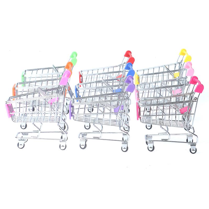 1 Pcs Mini Shopping Cart Supermarket Handcart Shopping Cart Storage Toy