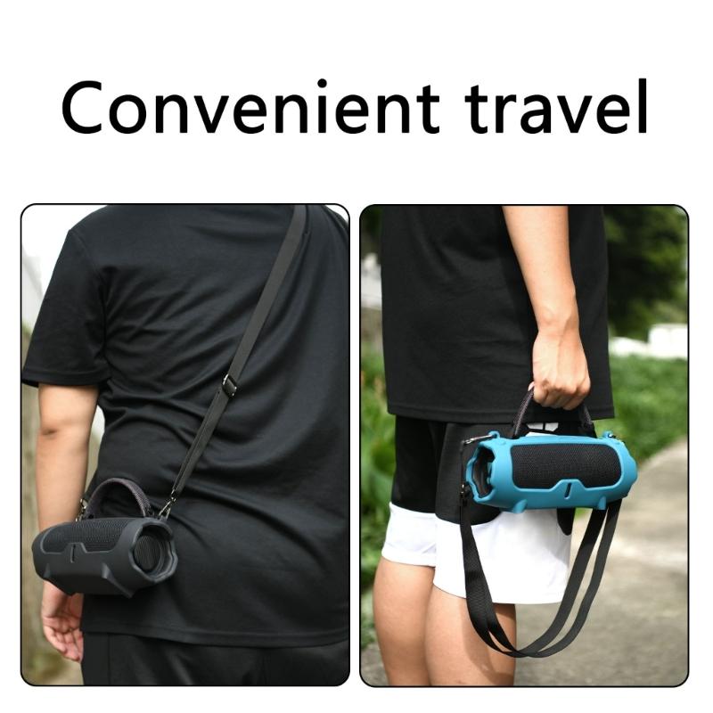 Silicone Protective Case for Charge 6 Speakers with Shoulder Straps, Dustproof and Shockproof Speakers Guard