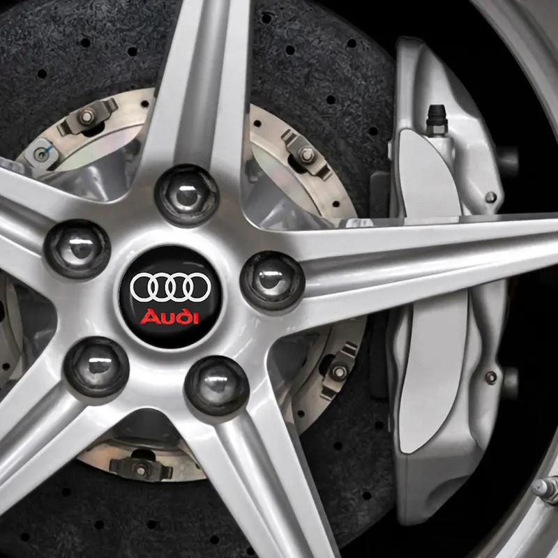 Car Emblem Wheel Center Hub Caps Stickers Car Rim Cover Accessories For Audi S8 TT A4L A6L RS3 RS4 RS5 RS6 C6 S3 S4 S5 S6 S8 A7