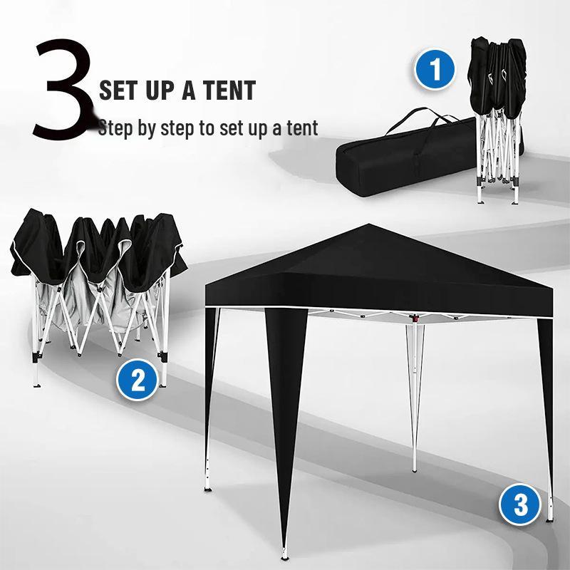 

Retractable 3x3 Outdoor Folding Tent - Thickened Awning for Camping, Exhibitions, and Leisure Activities.