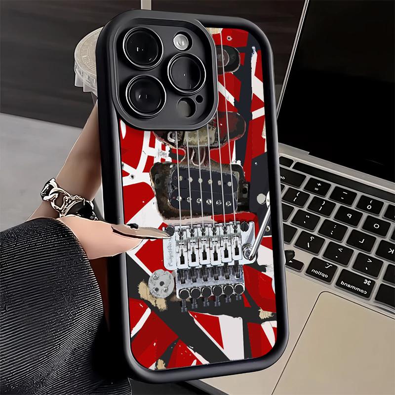 Phone Case for iPhone 17 Air 16E 15 16 Pro Max Eddie Van Halen Graphic Guitar Cover 14 Plus 13 12 Mini Soft Shell Silicone Funda