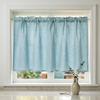 Linen Short Curtain for Kitchen, Semi Sheer Valance for Small Window, Kitchen Curtain for Pantry Door, Farmhouse Cabinet Cover