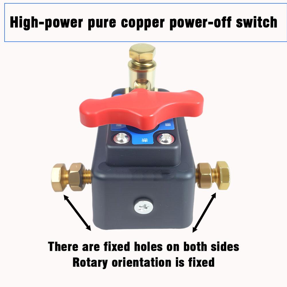 Car Battery Disconnect Switch 12V/24V High-Power Copper Power-Off Switch For Trucks Buses Vehicles Auto Electrical Accessor I3S9
