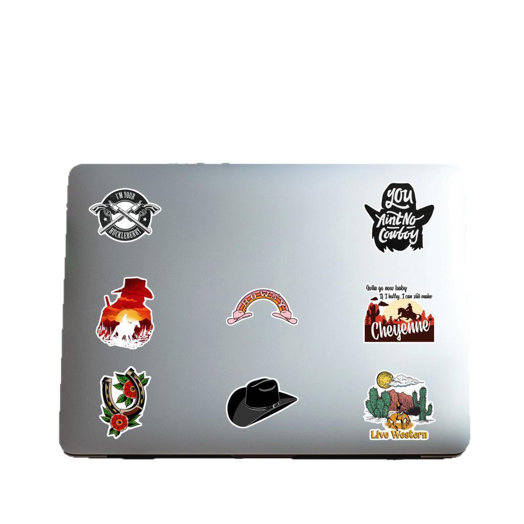 54 Sheets Western Cowboy Graffiti Stickers for Water Bottles & Laptops