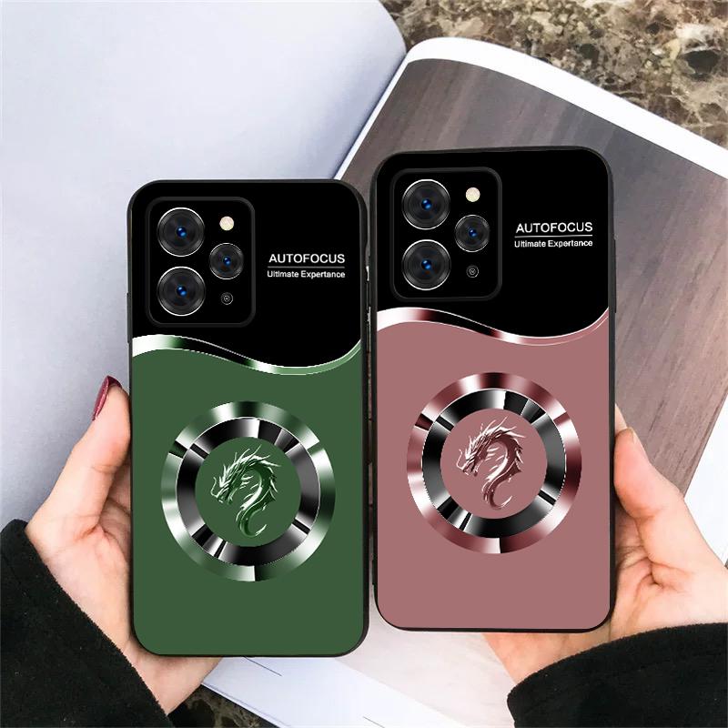 Circle New Dragon Head For Redmi Note 9 9S 10 11 12 12S 13 Pro+ Plus 5G India 14 Pro 4G Global 14S 13C 14C TPU Soft Phone Case
