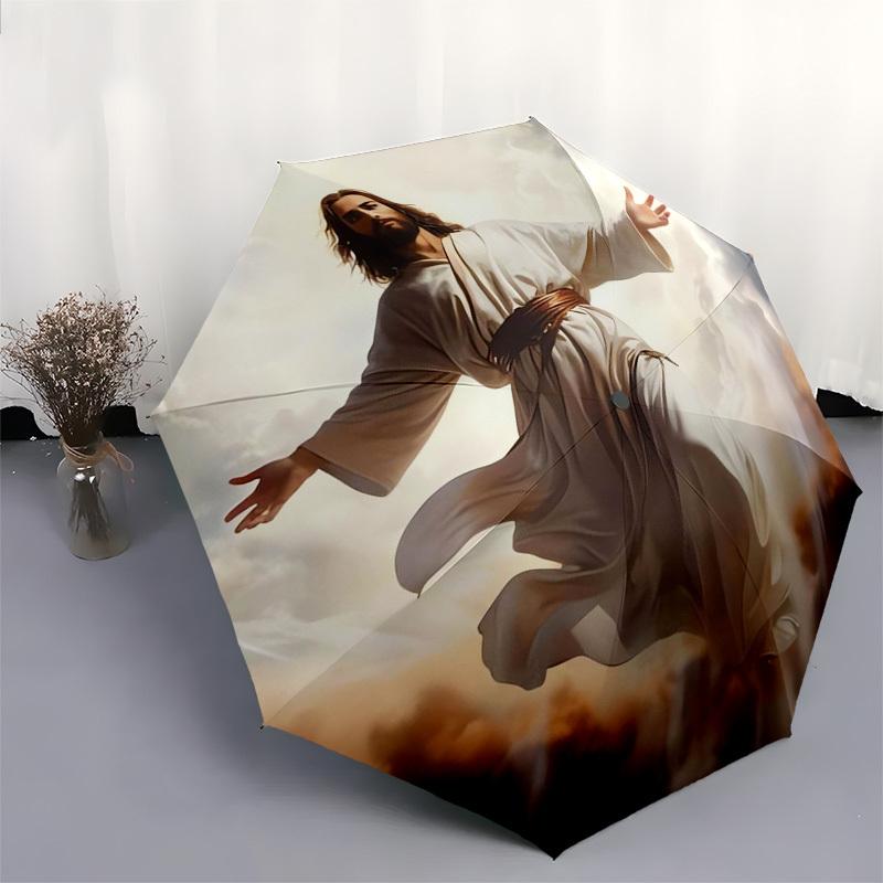 1pc Heavenly Figure, Ascension Themed High-quality Umbrella,Automatic Opening and Closing Umbrella,Multi-functional Umbrella G0811047