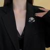 Women Brooch Hollow Rose Shape Lapel Pin Suits Coats Bags Scarves Badge Anti-Oxidation Versatile Accessory