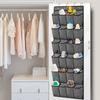 24Pocket Hanging Shoe Holder Storage Box Over Door Rack Hanger Closet Organize