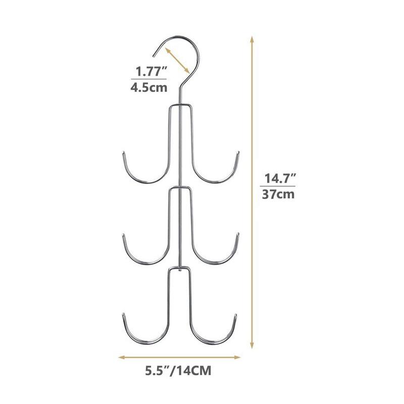 1 Stück Kleiderschrank Handtaschen Hängeorganizer Haken Metall Aufbewahrungshaken Platzsparendes Regal Garderobe Handtasche Tragetasche Halter Haken