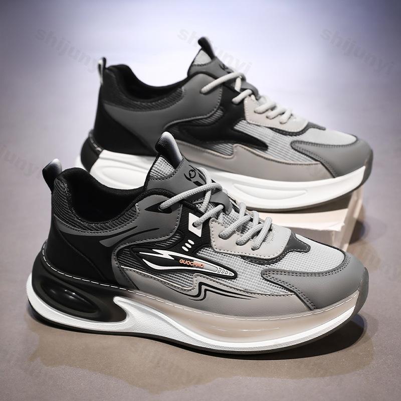 Fashion Mesh Breathable Low Top Casual Non Slip Sports Shoes for Men 2025 Autumn New Comfortable Fashion Versatile Thick Soled Sneakers
