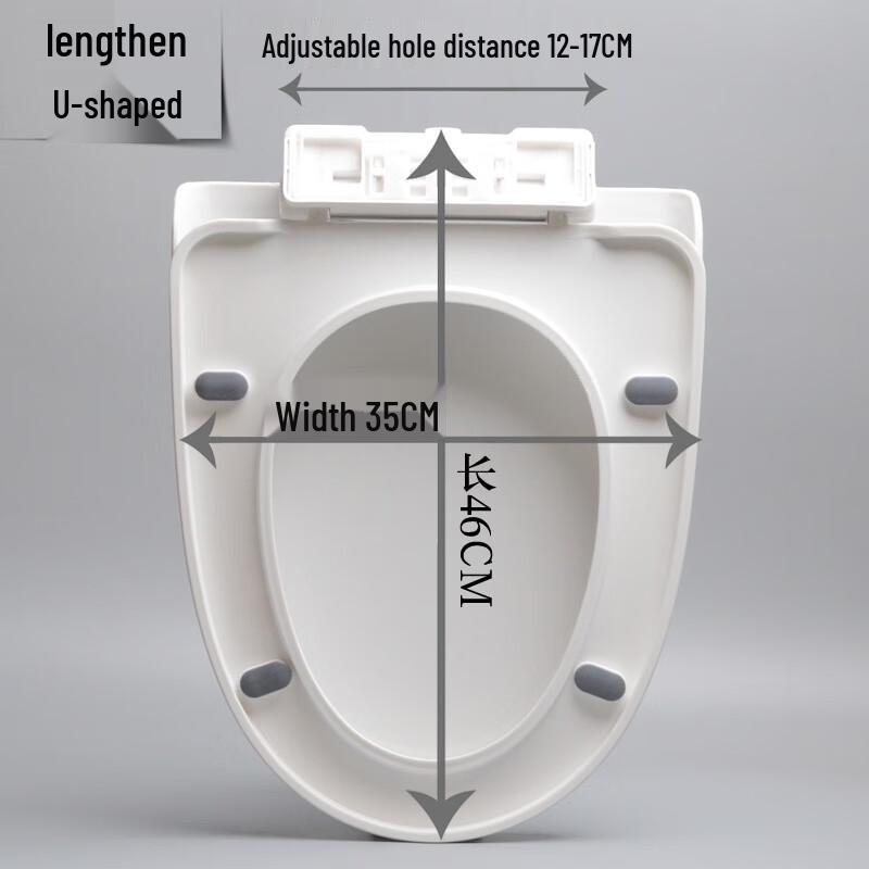 TLXT Universal Thickened Plastic Toilet Seat Cover - QQ Feet Medium U-Shape