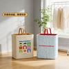 Foldable Fabric Laundry Basket With Handles Bedroom Bathroom Home Storage Large Capacity Clothes Toy Organizer