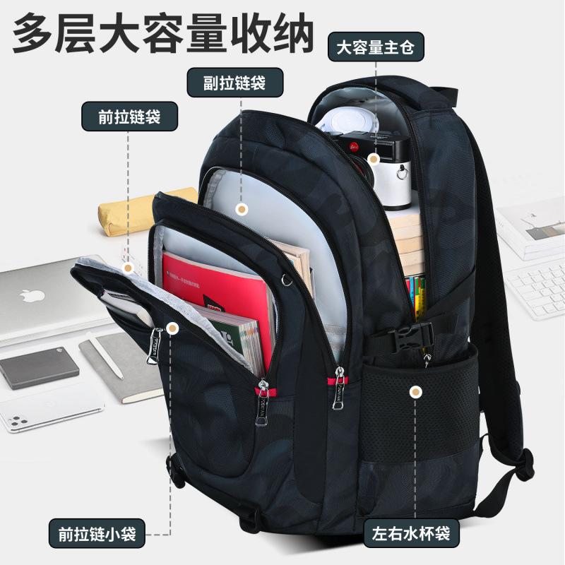 Junior High School Weight Loss Spine Bag Camouflage Backpack Boys College Students High School Students Large Capacity Backpack