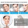 Pocket Rechargeable Magnifying LED Makeup Mirror with 360 Rotation and Adjustable Height