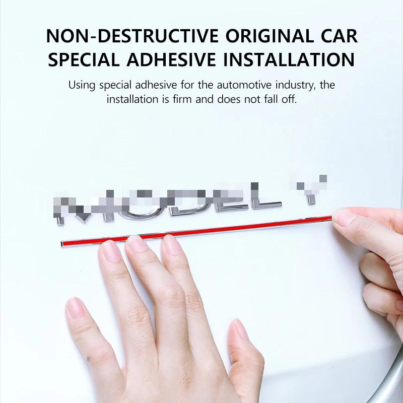 Aufkleber Heckemblem Performance Sport Roter Streifen Dekorationszubehör Performance Dekorative Aufkleber für Tesla Model 3 Y