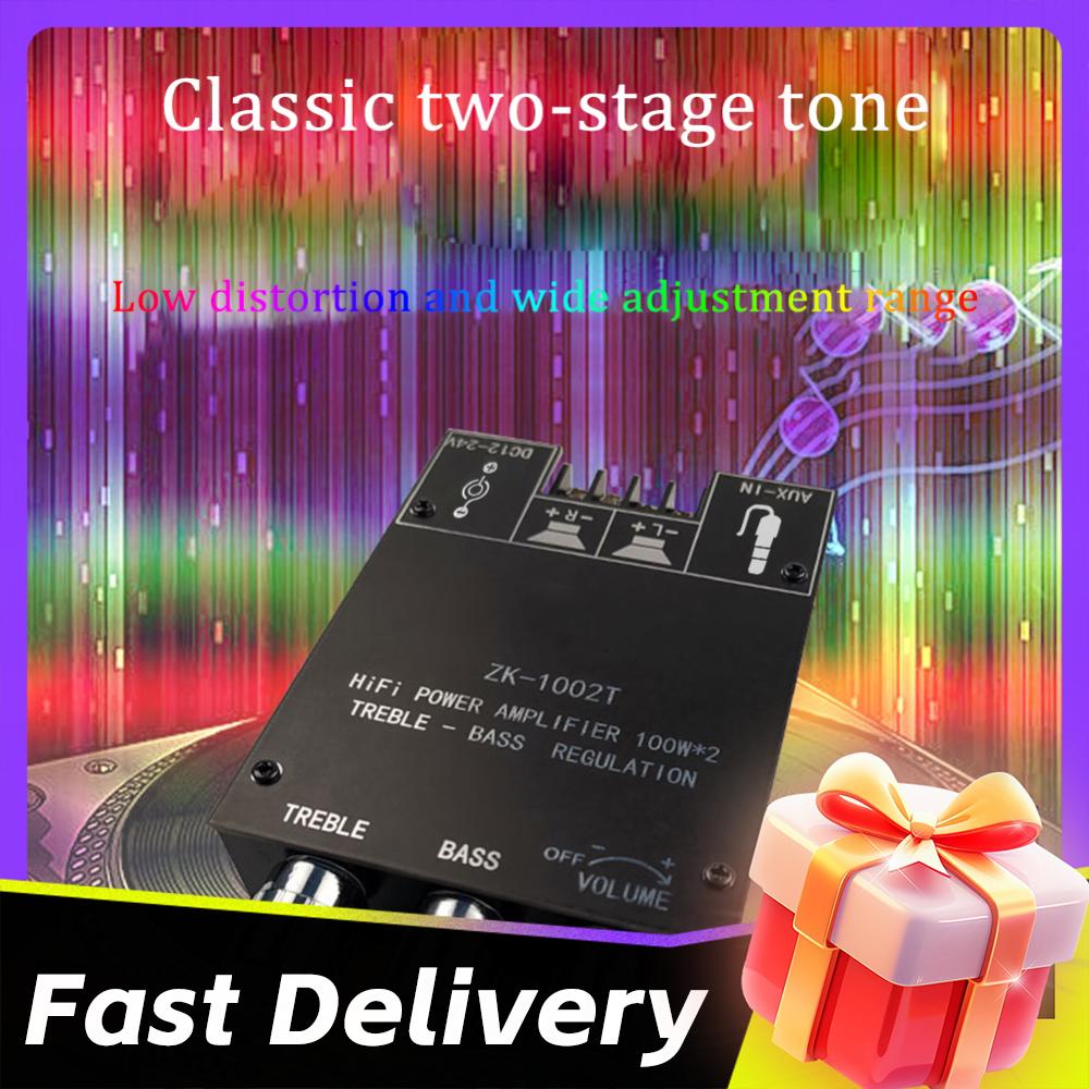 ZK-1002T Bluetooth HIFI 2.0 Channel Amplifier Stereo AMP Speaker Boards 100Wx2 Amplifier Board Stereo Subwoofer Speaker Module