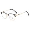 Men's Retro Anti-Blue Light Reading Glasses - Metal Frame for Middle-Aged and Older Users