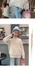 2026 Korean-Style Girls' Velvet Sweater - High Collar, Thick, Warm Winter Long Sleeve