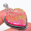 Natural Pink Triplet Opal Gemstone 925 Steling Silver Jewelry Pendant 1.93" AP-17850