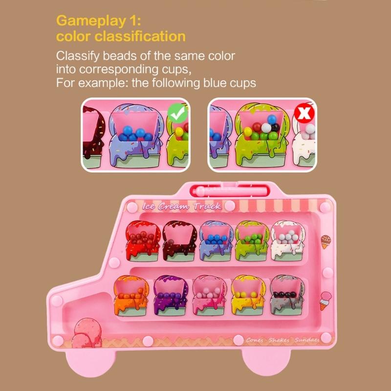 Interactive Walking Bead Toy for Preschool Magnetic Maze Puzzle Encourages Hand Eye Coordination Logical Thinking Skill