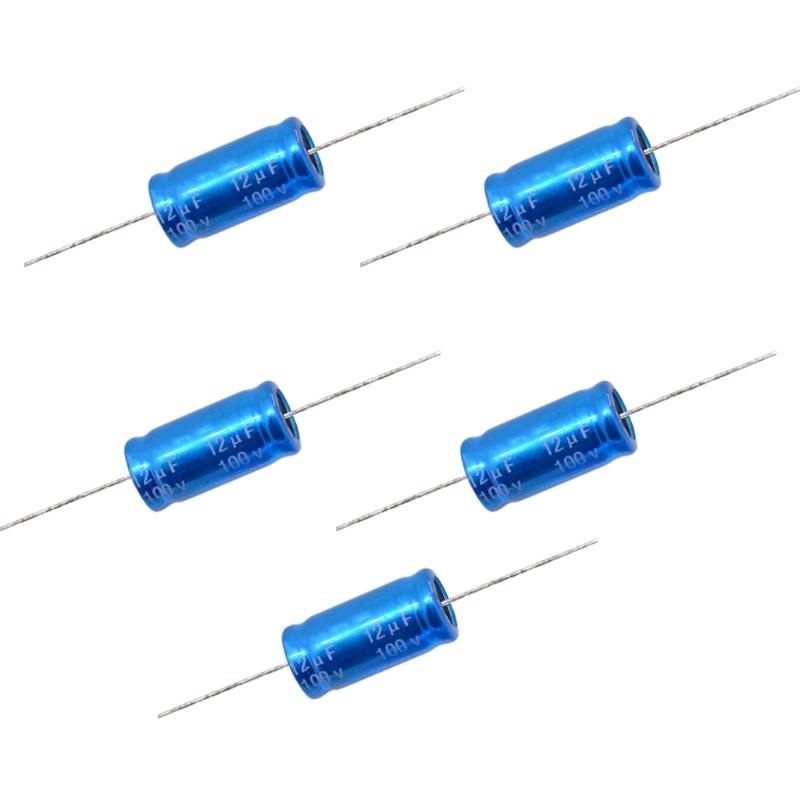5 Stück 100V Nichtpolaritätskondensatoren 1.5/2.2/3.3/4.7/5.6/6.8/8.2/10/12/15uF für Lautsprecherfrequenzweiche 105℃