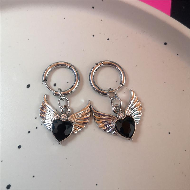 Goth Vintage Süß Schleife Rosa Erdbeere Herz Stern Anhänger Ohrringe Egirl Gothic 2000er EMO Rave Schmuck Scene Zubehör