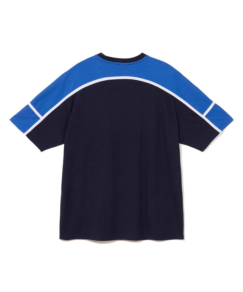 YALE 01 Bulldogs Color Taping Tee Navy