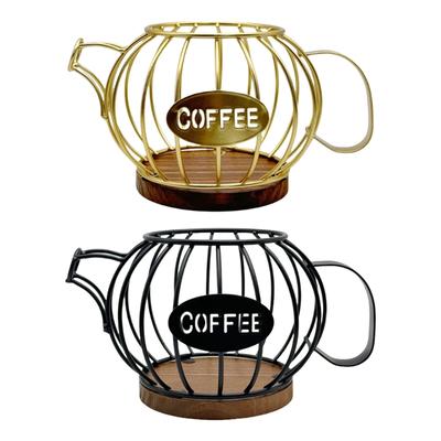 Mehrzweck Robuster Eleganter Kaffee-Aufbewahrungskorb mit Deckel, um Ihre Kaffeeausrüstung organisiert und leicht zugänglich zu halten