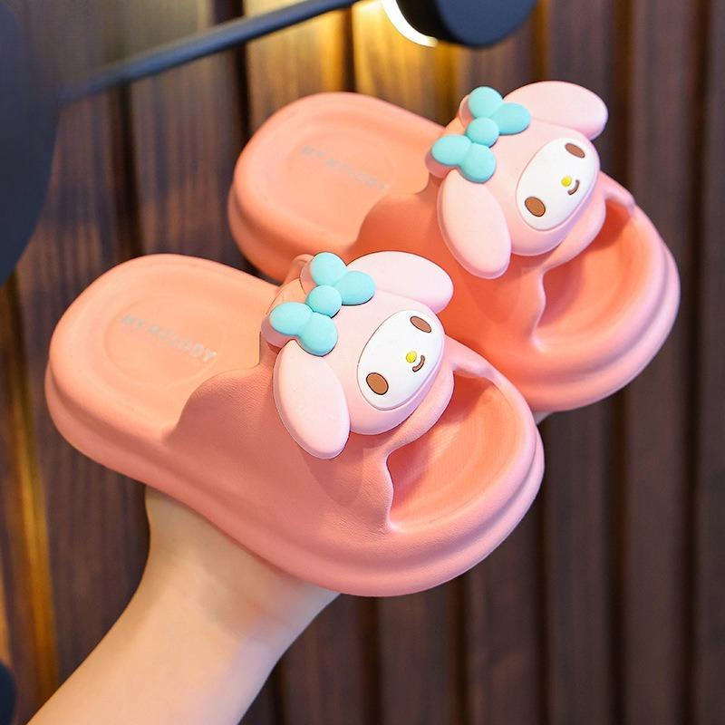 Flip-flops for Girls, Cartoon-style, Cute and Slip-resistant Indoor Soft-soled Shoes