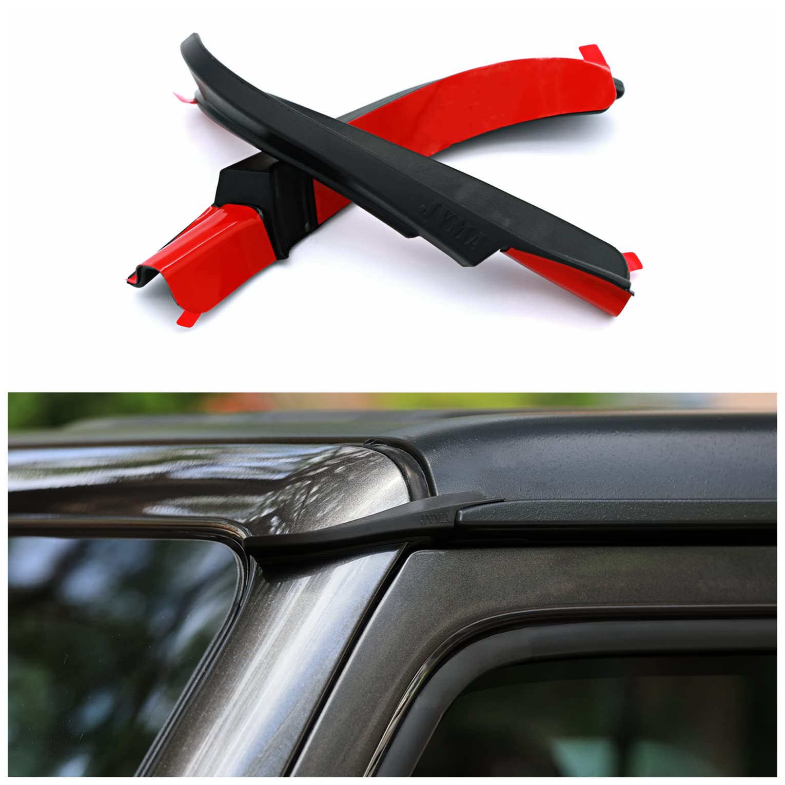 

JVMA Резиновый дефлектор удлинителя желоба JL JLU Gladiator JT Аксессуар для модернизации Tape чёрный