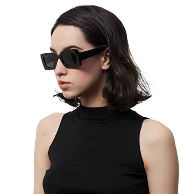 3PCS New Uv-proof Small Square Frame For Women's Trendy And Fashionable Sunglasses 2114