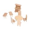 Puppenhaus Miniatur Esszimmertisch Stuhl Set 1:12 Maßstab Puppenhauszubehör für Wohnzimmer Esszimmer SchlafzimmerEsszimmer