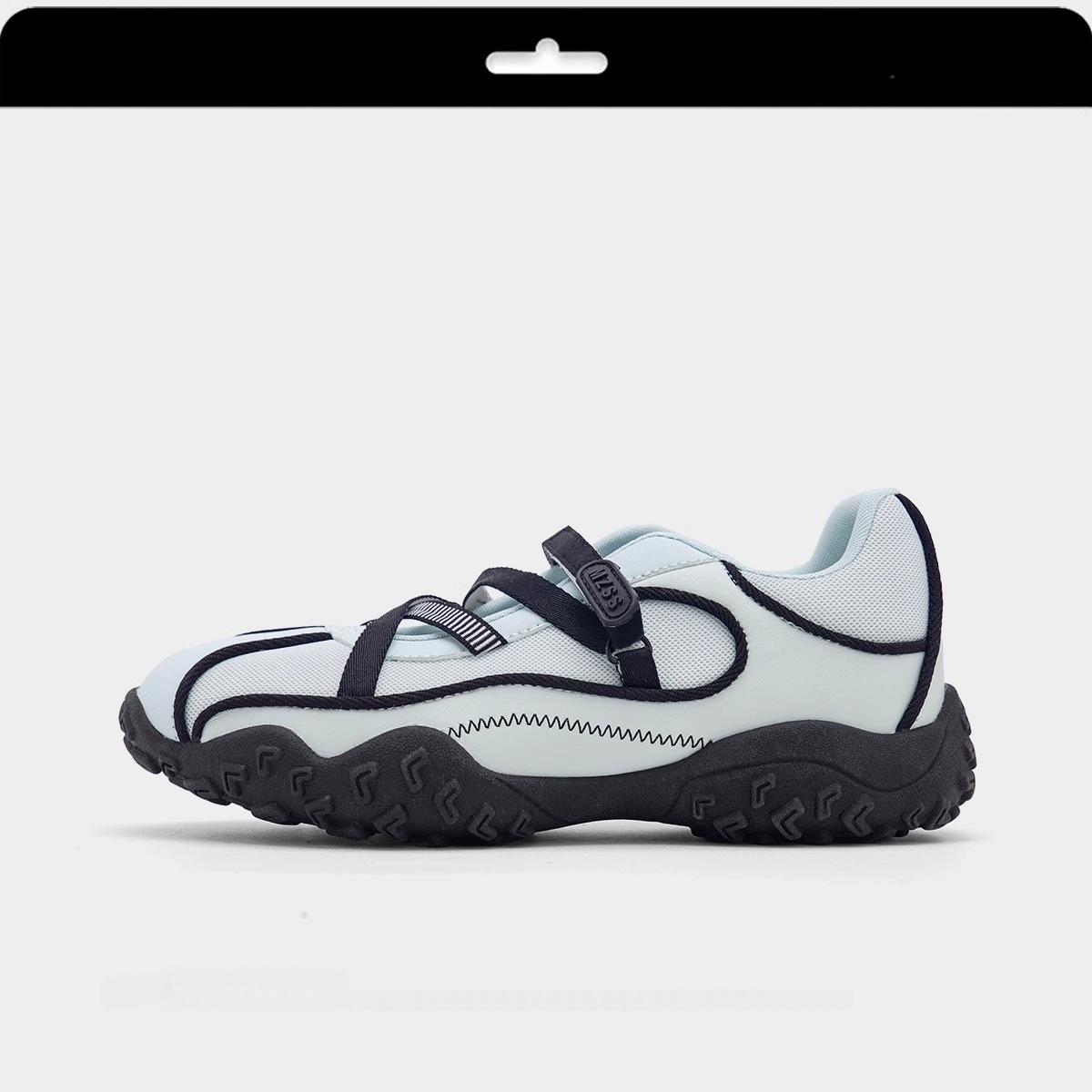 

Спортивные туфли Мэри Джейн на платформе женские лето 2025 новая кожа ретро одинарные туфли повседневные балетки сандалии 40 синий