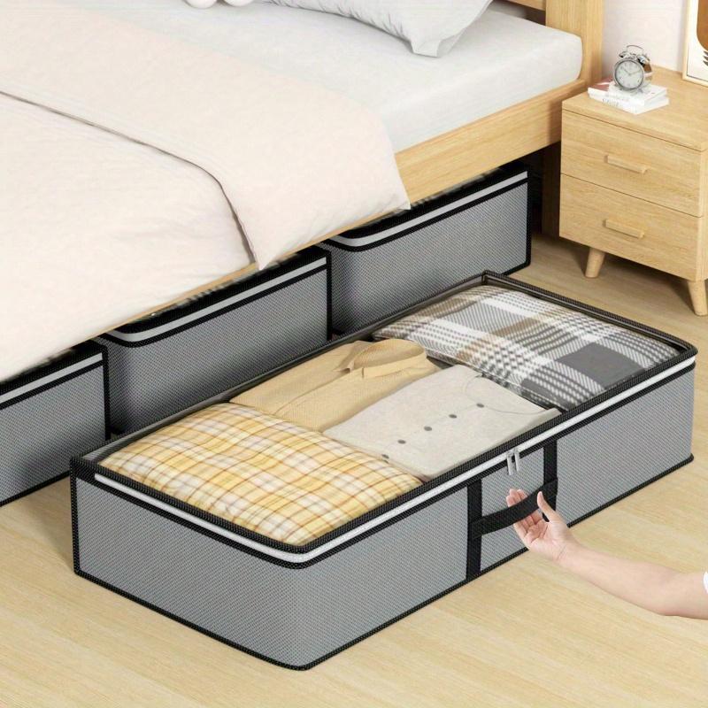1PC Under-Bed Storage Bag, Flat Storage Bag, Drawer Storage Box, Wardrobe Finishing Bag, Moving Bag, Top Transparent Clothing Quilt Storage Bag