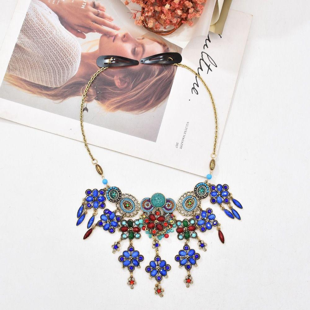 Women Head Chain Bohemia Hair Chain Tassel Beads Tassels Headbands  for Children