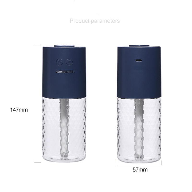 Portable Car Air Humidifier Aroma Crystal Projection Lamp Essential Oil Diffuser Home Use Vehicle Air Freshener