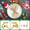 Festive Dining Experience Christmas Napkin Rings 12 Pcs Set Christmas Tree Design Elegant Table Decoration Luxurious Gold Finish