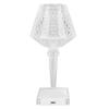 Crystal Acrylic Table Lamp Touch Control 3 Colors Stepless Dimming Cordless Desk Light for Bedroom