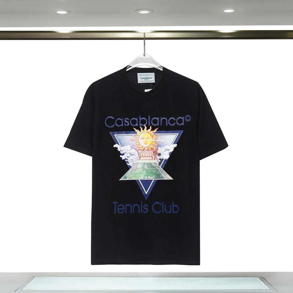 Casablanca 23 Frühling und Sommer Neuheit Fantasie Tor Sternenhimmel Schloss Casa Buchstaben Logo Kurzarm Partner T-Shirt