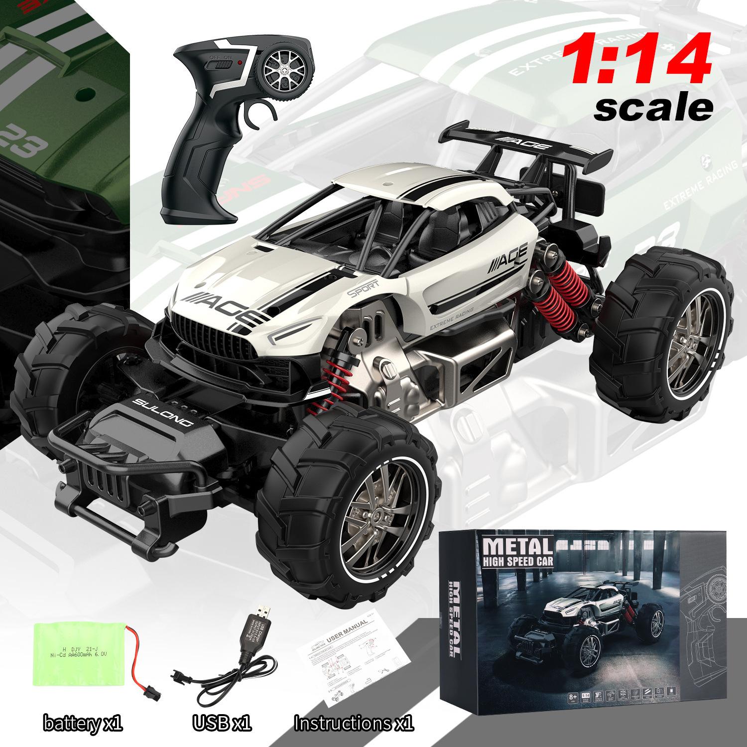 

Rc Remote Control Car Alloy High-Speed Car Big Foot Four-Wheel Drive Off-Road Vehicle Mountain Climbing Car Children S Toy Car 1:14