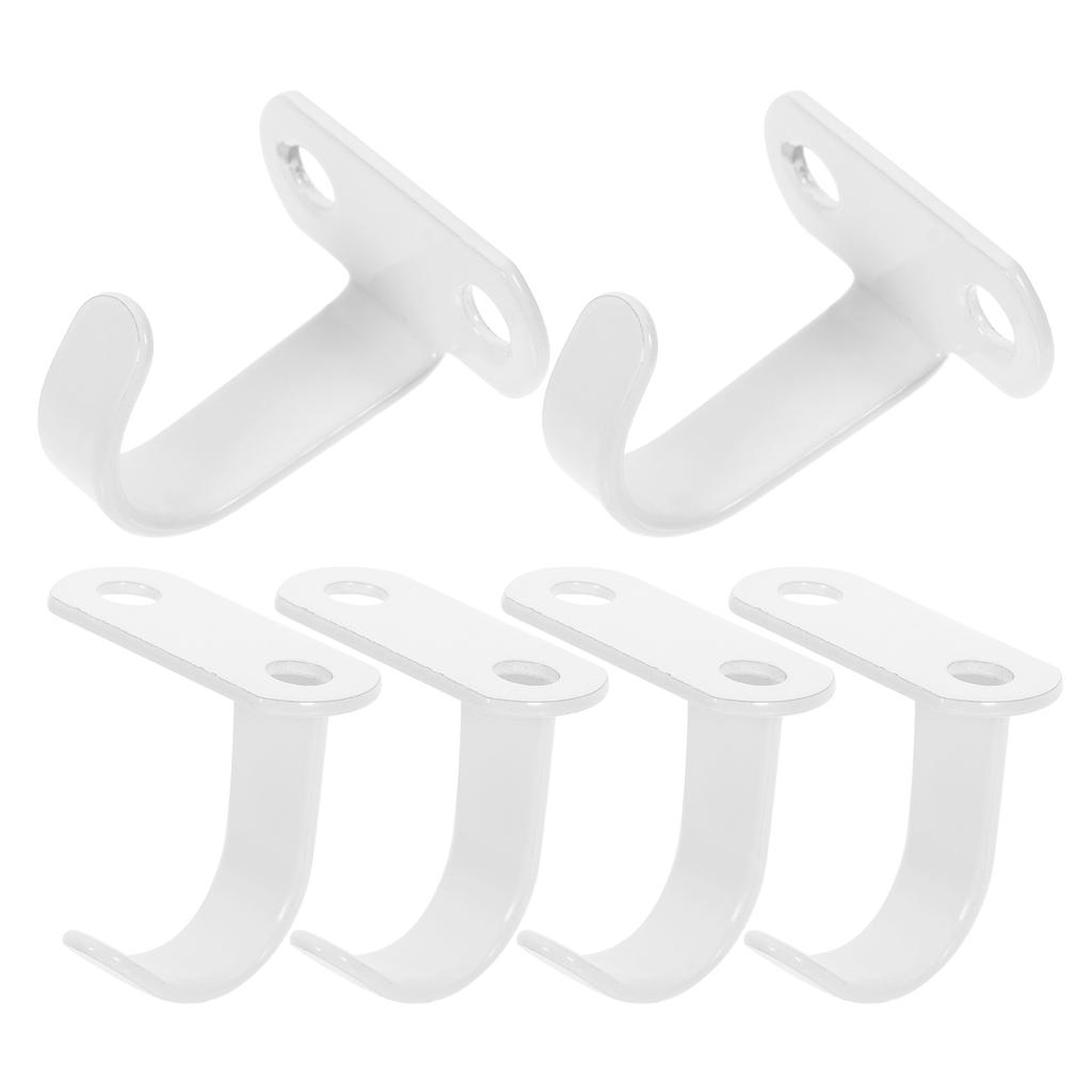 6pcs Ceiling Hooks Screw Mounted Wall Fixing Hooks Strong Load Bearing Home Storage Kitchen Balcony Hanging Plant Hooks Hanger