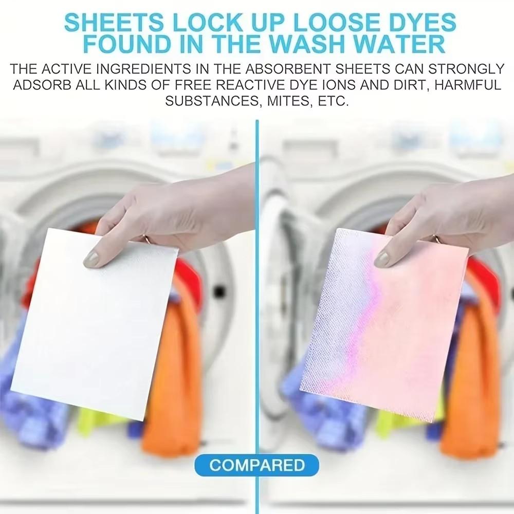 Laundry Tablets Laundry Paper Absorption Washing Accessories Anti-Staining Clothes Sheets Anti-String Mixing Color