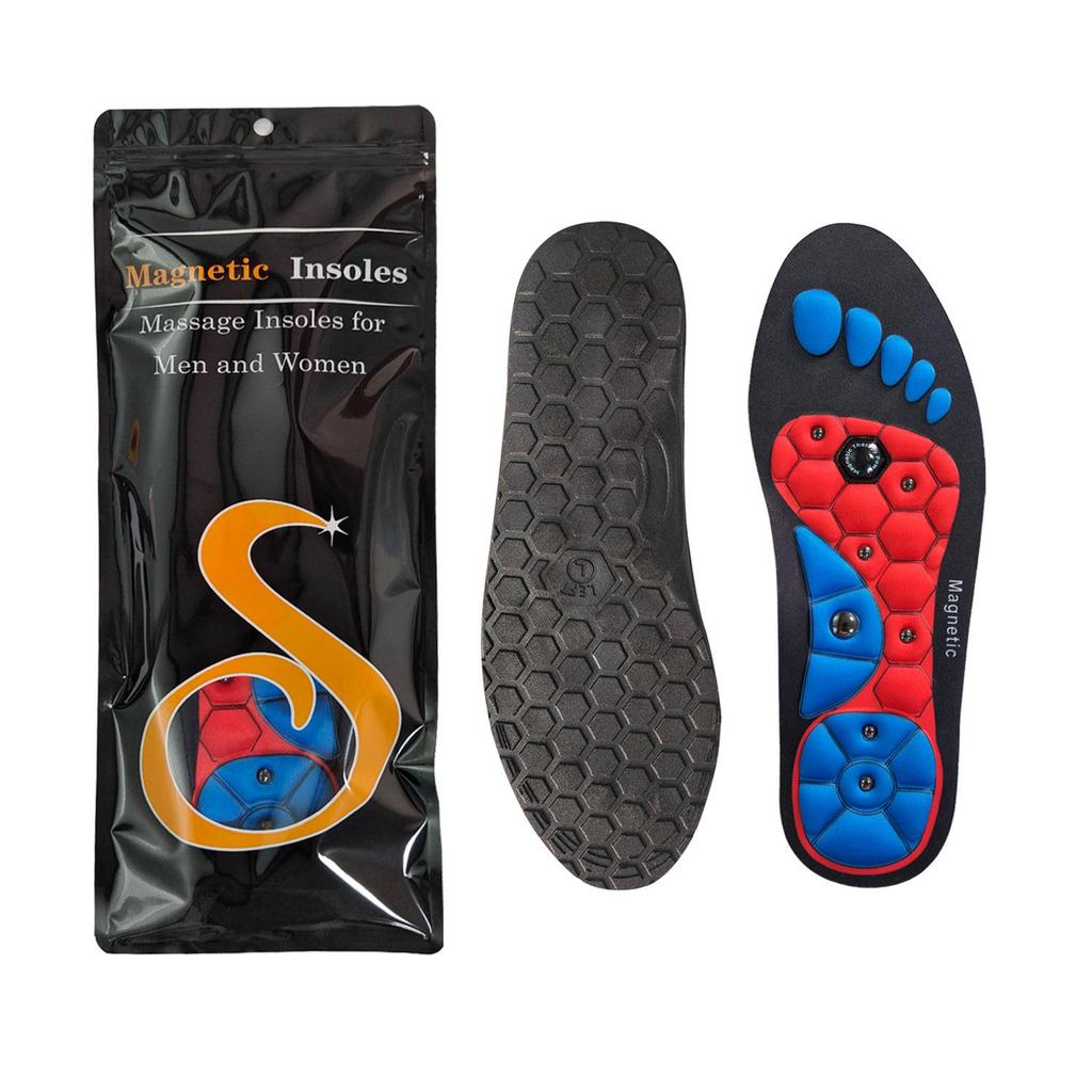 Magnetic Acupressure Massage Shoe Insoles - Shock-Absorbing EVA Cushion, Breathable Non-Slip Design for Arch Support & Foot Cushioned Comfort Insole