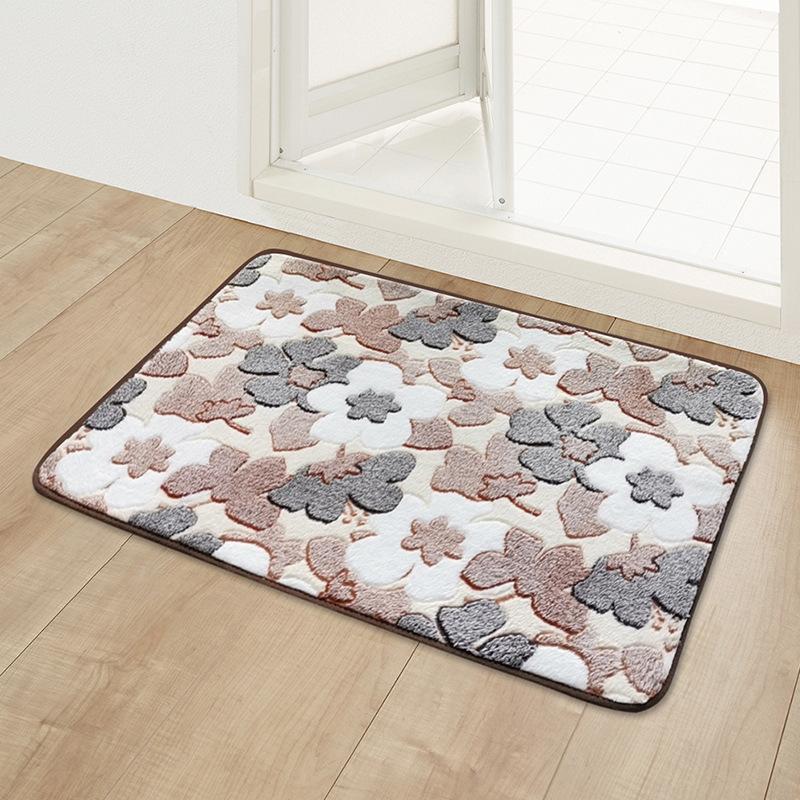 Multi-Purpose Bathroom Floor Mat Door Mat Kitchen Foyer Entrance Absorbent Carpet Toilet Non-Slip Foot Mat Multi-Style