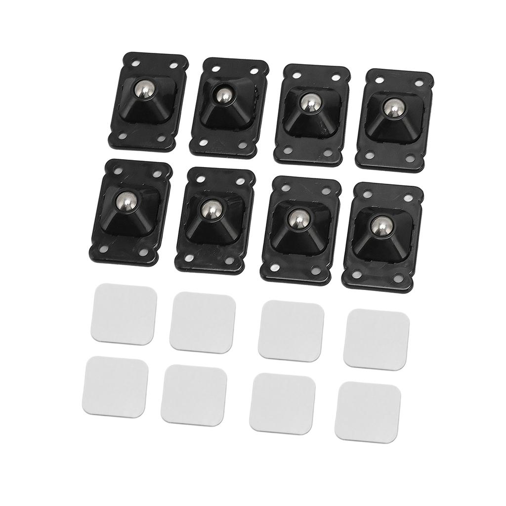 Mini Lenkrollen Klebend 360 Grad Drehung Rollen für Mini Möbel Aufbewahrungsbox Schwarz